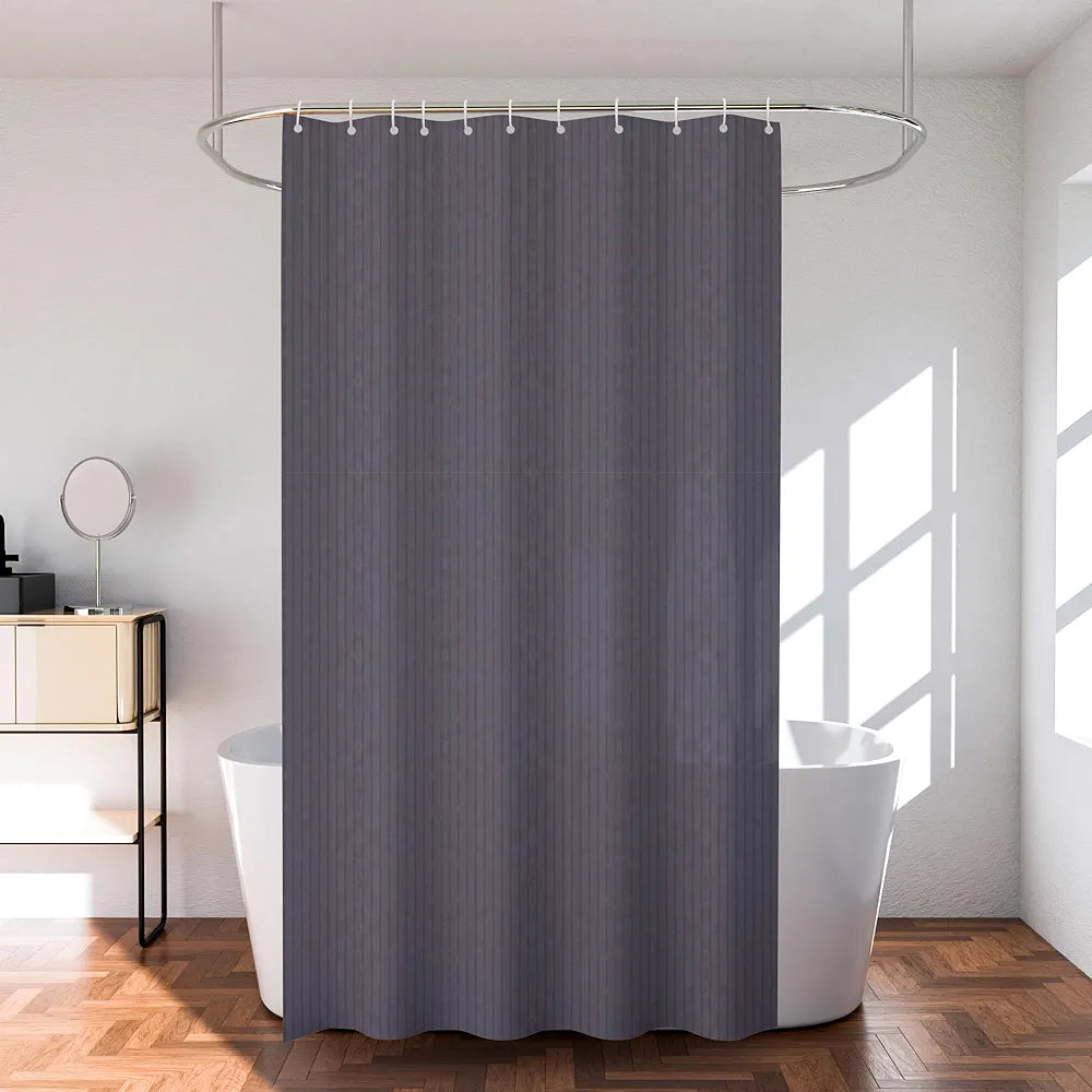 Kuber Industries Shower Curtain | 7 Feet | Bathroom Shower Curtain | AC Curtains | PVC Waterproof Window Curtain | Curtains for Bathtub | 8 Rings Curtain | Lining | Grey
